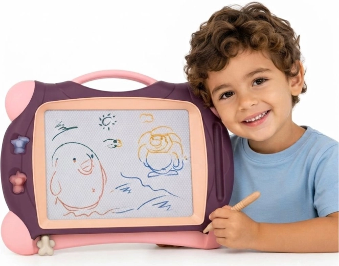 Tablă magnetică de desen Woopie cu 2 ștampile