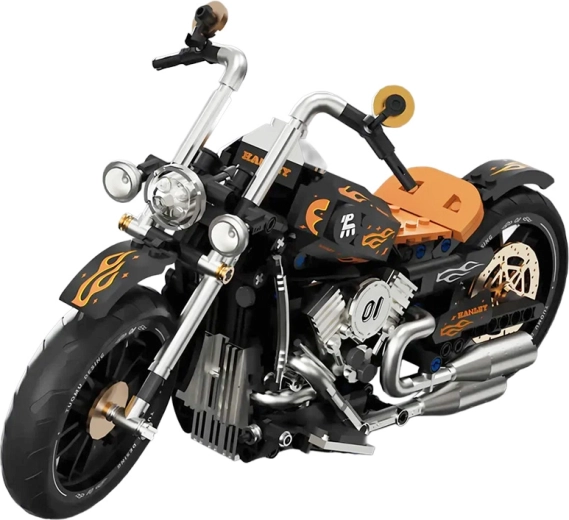 Set de construcție motocicletă neagră, 455 de piese