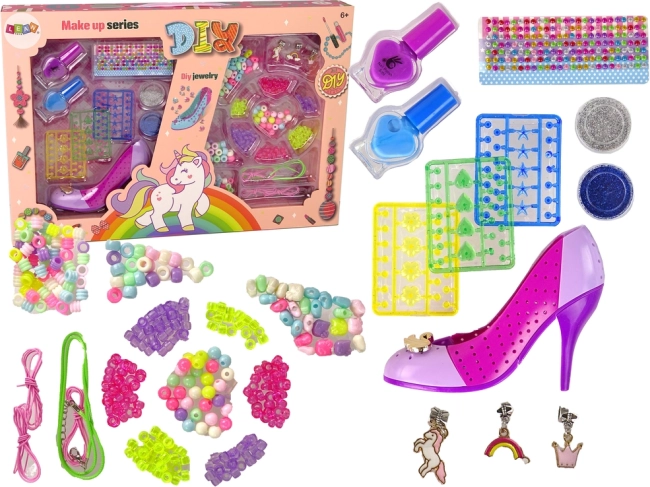 Set unghii și bijuterii colorat