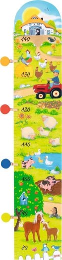 Metru de măsurat din lemn pentru copii, de perete „Bine ați venit la ferma noastră” - 1 bucată