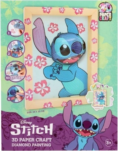 Tablou Origami Stitch mozaic cu diamante 3D 26 × 35 cm