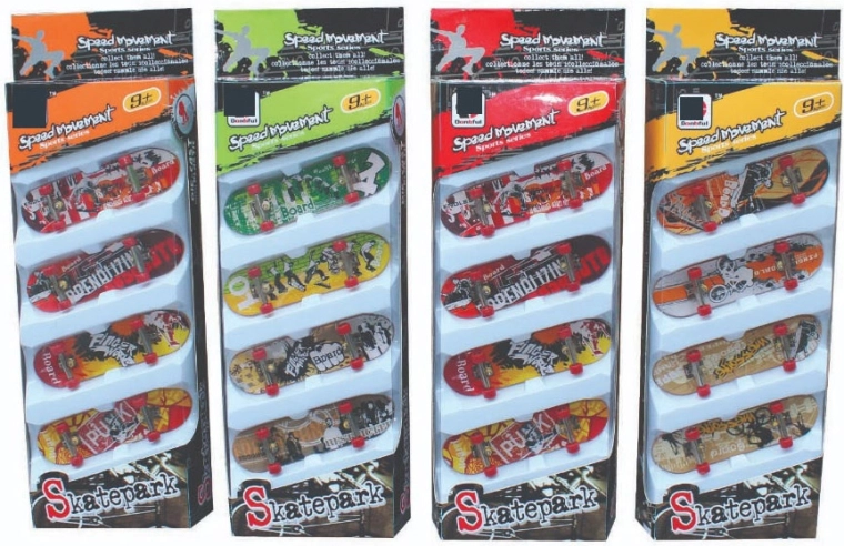 Multipack Skatepark cu fingerboarduri (skateboarduri pentru degete) – 4 buc.