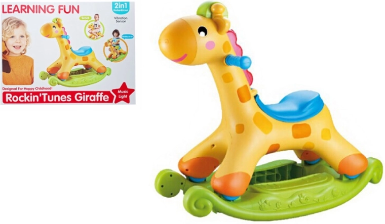 Jucărie legănătoare girafă cu muzică și lumini