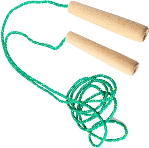 Coardă de sărit cu mânere din lemn 3 m