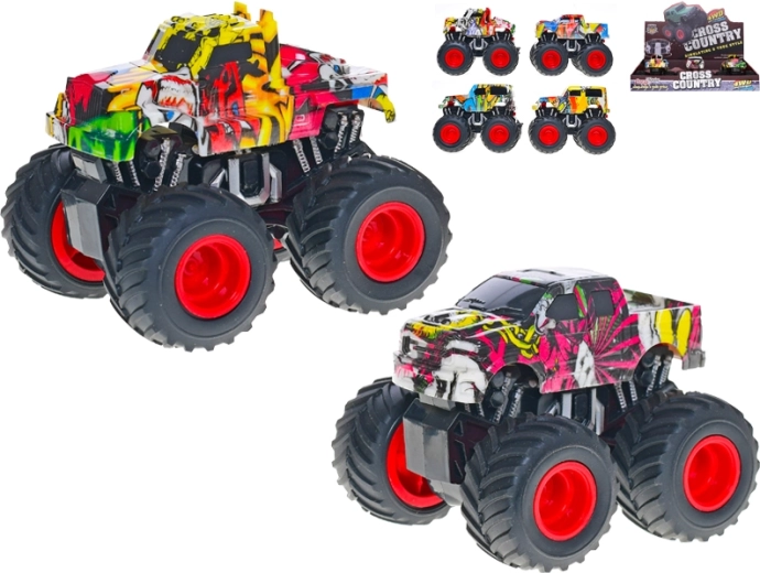 Monster truck cu mecanism inerțial 12 cm