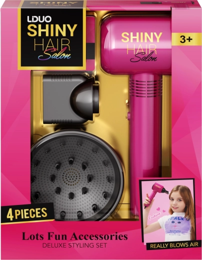 Set de coafor cu uscător de păr cu sunet, 4 piese
