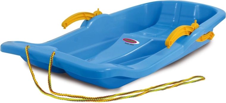 Sanie Snow Play Karol 80 cm albastre cu frâne
