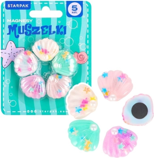 Magneți în formă de scoică 30 mm - set 5 buc