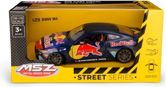 Model auto MSZ BMW M4 Red Bull la scara 1:23