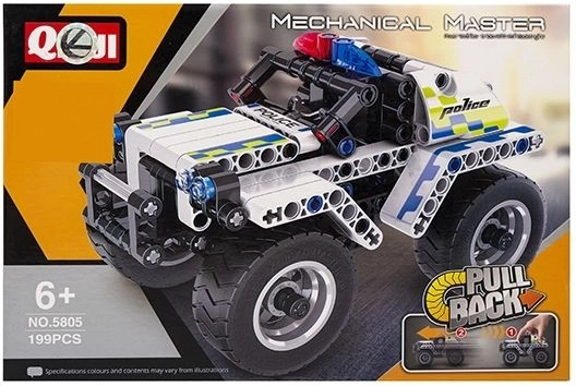 Set de construcție mașină de poliție albă - 1 bucată