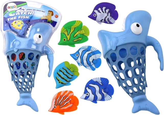 Coș pentru prins peștișori în apă – rechin albastru