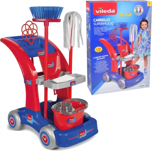 Cărucior de curățenie pentru copii Vileda SuperMocio cu set