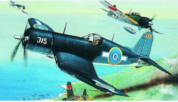 Model din plastic al avionului F4U-1 Corsair de asamblat