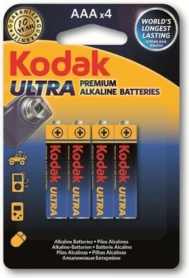 Baterii alcaline Kodak Ultra Premium AAA 1,5 V, 4 buc.