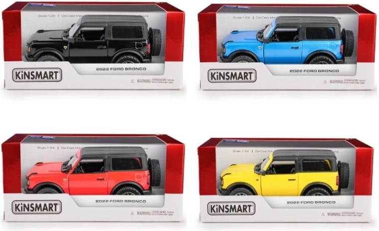 Model metalic Ford Bronco hardtop 2022 1:34