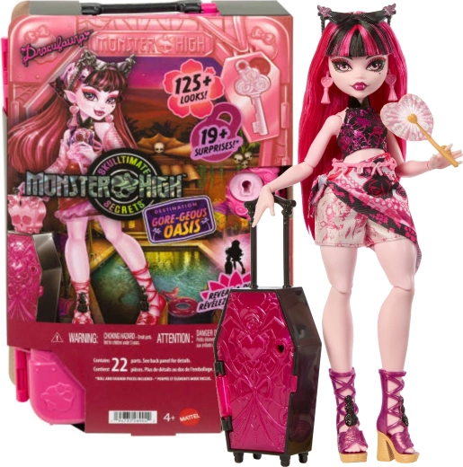 monster high draculaura set de călătorie cu surprize 28 cm