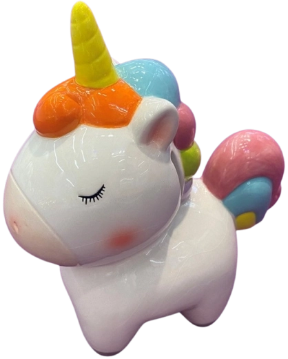 Pușculiță din ceramică în formă de unicorn