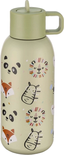 Termos 350 ml verde cu motiv animal