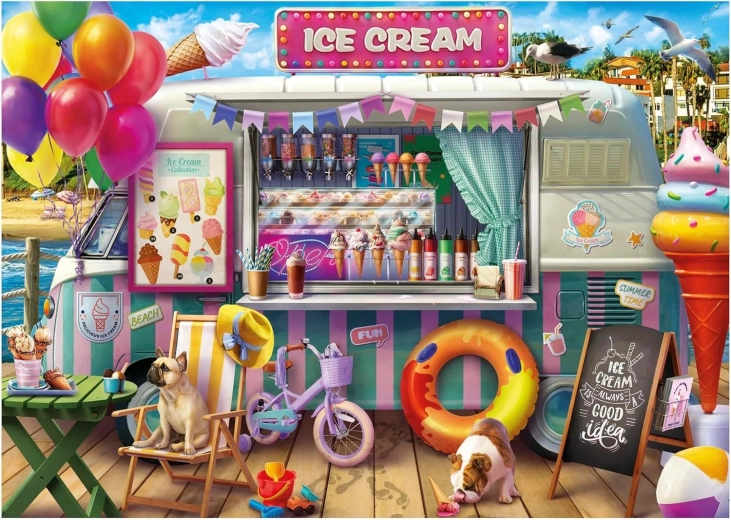 Puzzle EDUCA – camionul de înghețată, 500 piese