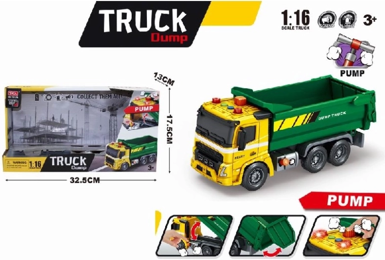 Basculantă 1:16 cu lumini și sunete