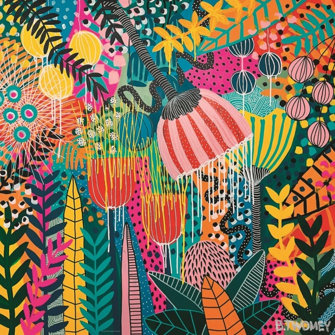 Puzzle pătrat Flowery: Un viitor frumos 1000 piese HEYE