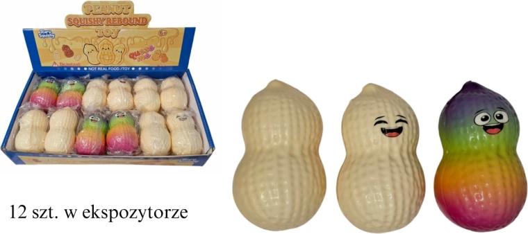 Gniotek Fistaszek – jucărie antistres moale de strâns (squishy)