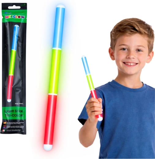 Baton luminos fluorescent tricolor Glow Stick 31,5 cm
