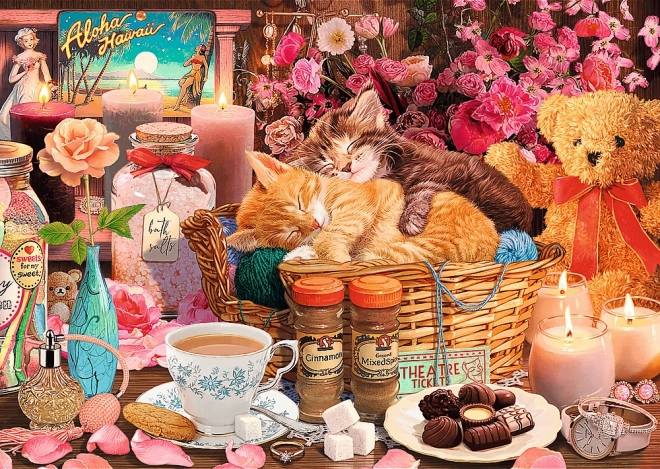 Trefl puzzle premium plus tea time totul frumos 1000 piese