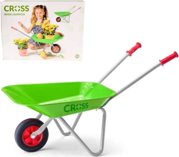 Roabă metalică pentru copii Cross – verde
