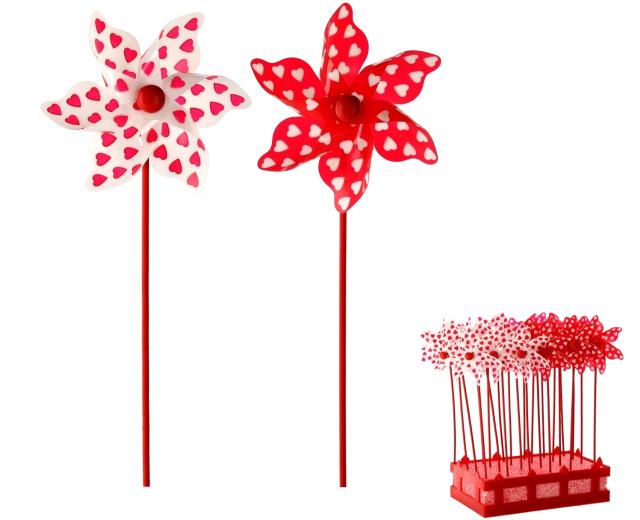 Morisca cu inimioare 9 × 27,5 cm alb/roșu