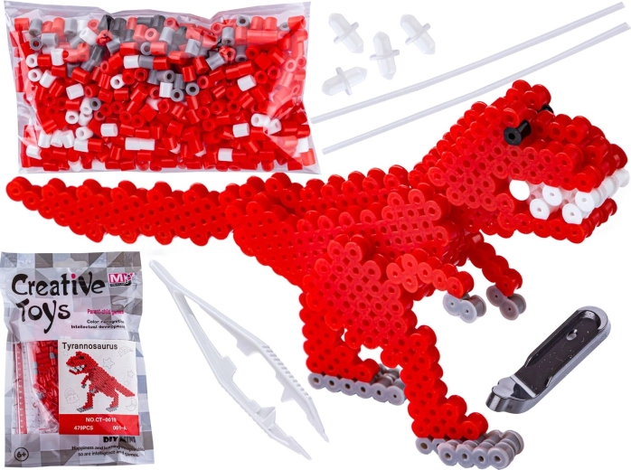 Mărgele termocolante 3D tiranozaur T‑Rex în plic