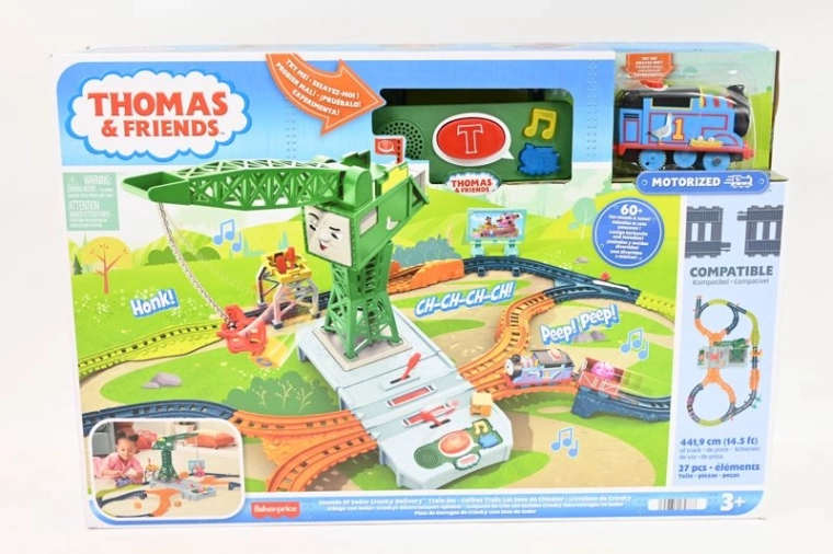Thomas și prietenii – set de șine cu macaraua Carly cu sunete