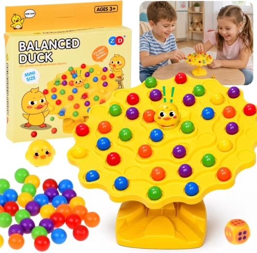 Rățușcă în echilibru – joc de îndemânare cu bile colorate - 1 bucată