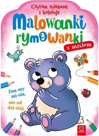 Desene de colorat și rime cu ursulețul – citim pe silabe
