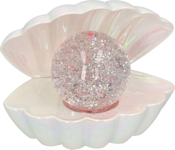 Lampă decorativă albă cu perlă sclipitoare LED
