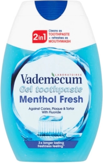 Vademecum 2în1 Menthol Fresh pastă de dinți gel 75 ml
