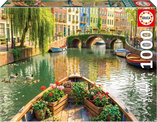 Educa puzzle Croazieră cu barca prin Amsterdam 1000 piese