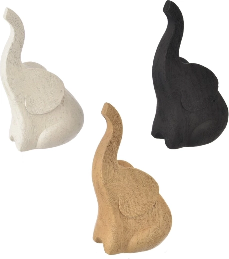 Figurină decorativă elefant din polirășină 17 cm (mix 3 variante)