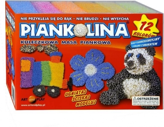 Piankolina – plastilină spumoasă, set de 12 cuburi