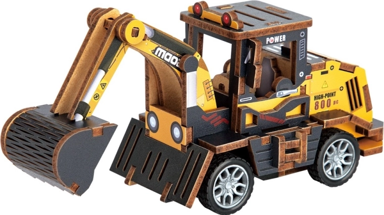 2Kids Toys puzzle 3D din lemn excavator