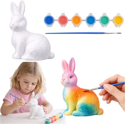 Set creativ pentru pictarea iepurașului de Paște