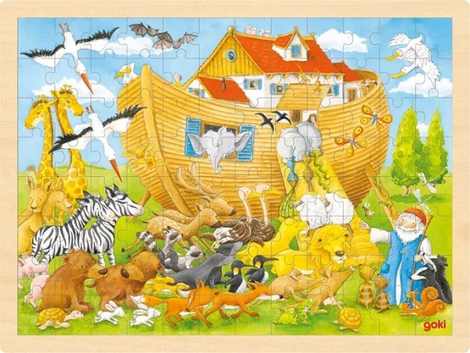 Goki puzzle din lemn Arca lui Noe 96 piese