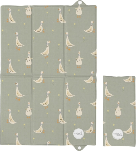 Ceba Baby saltea de înfășat de călătorie pliabilă basic little ducks 60 × 40 cm
