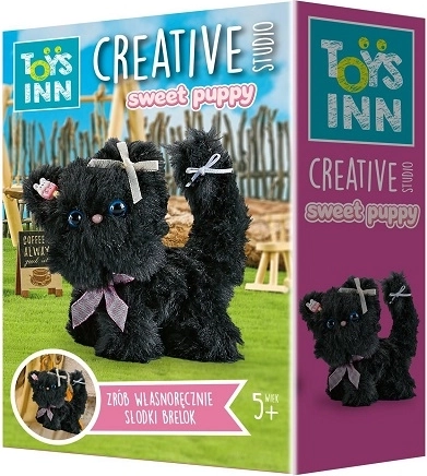 STNUX Sweet Puppy set creativ DIY pentru breloc – pisicuță neagră