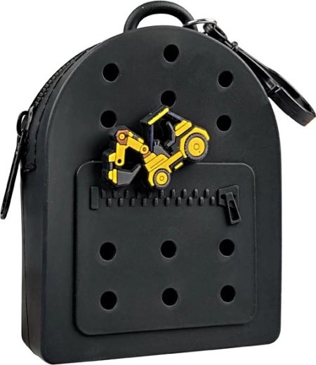 Portofel din silicon Gifty, negru, cu pin decorativ