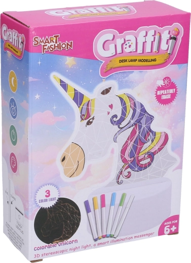 Lampă de desen cu unicorn, 19 cm