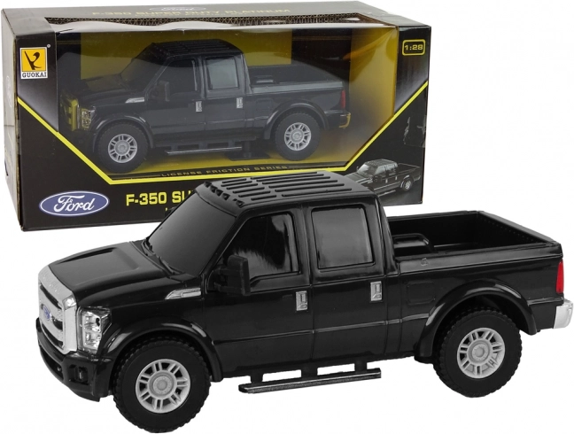 Negru Pickup Ford F-350 cu Tracțiune Fricțională 1:28