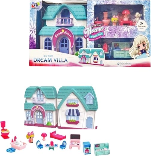 vilă urbană cu accesorii – căsuță pliabilă pentru păpuși