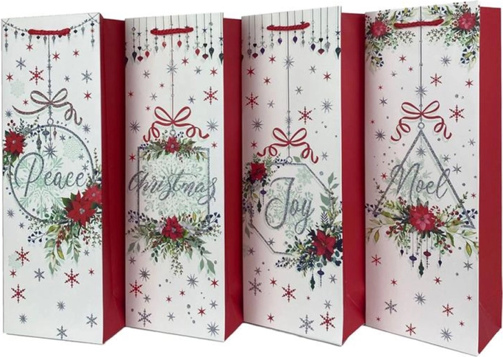 Pungă cadou de Crăciun pentru vin