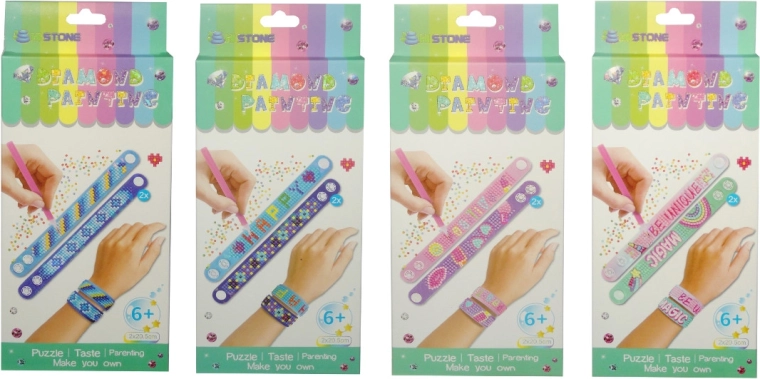 Set creativ pentru realizarea brățărilor cu diamante colorate